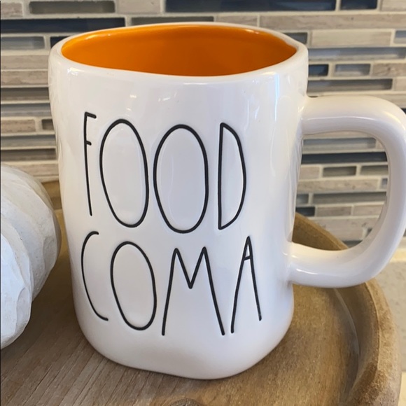 Rae dunn FOOD COMA mug, orange inside, fall - Picture 2 of 2